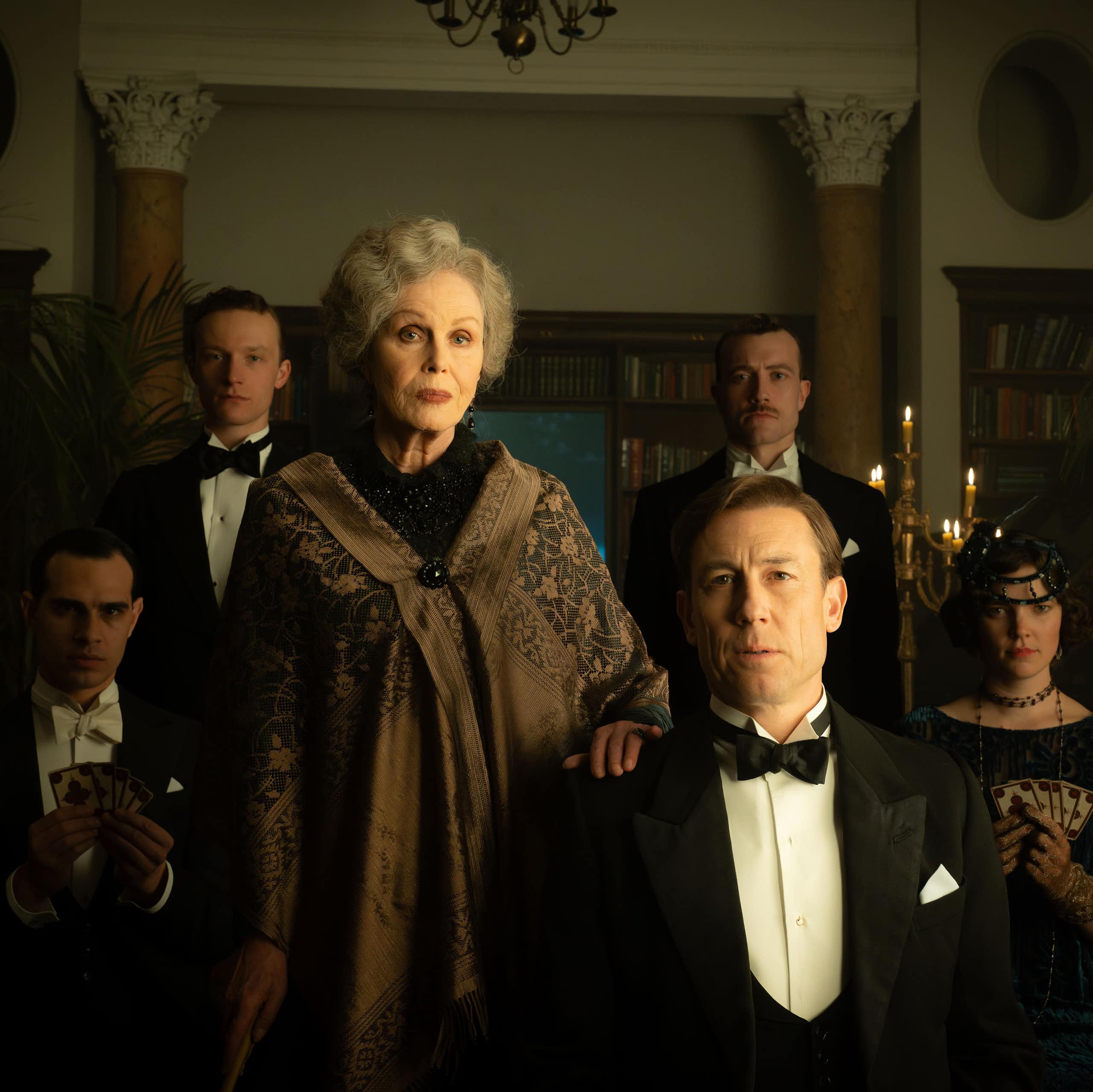 The cast of A Ghost Story for Christmas: The Room in the Tower including Joanna Lumley and Tobias Menzies.