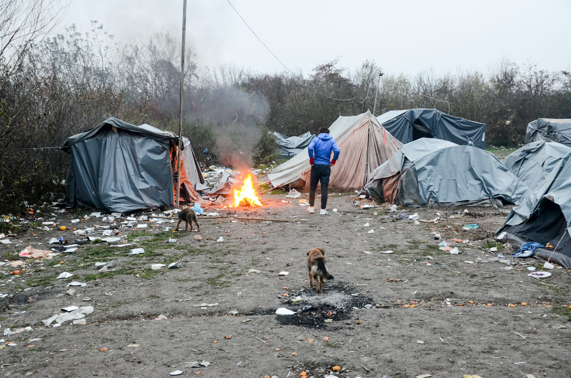 Photo showing terrible conditions in refugee camp