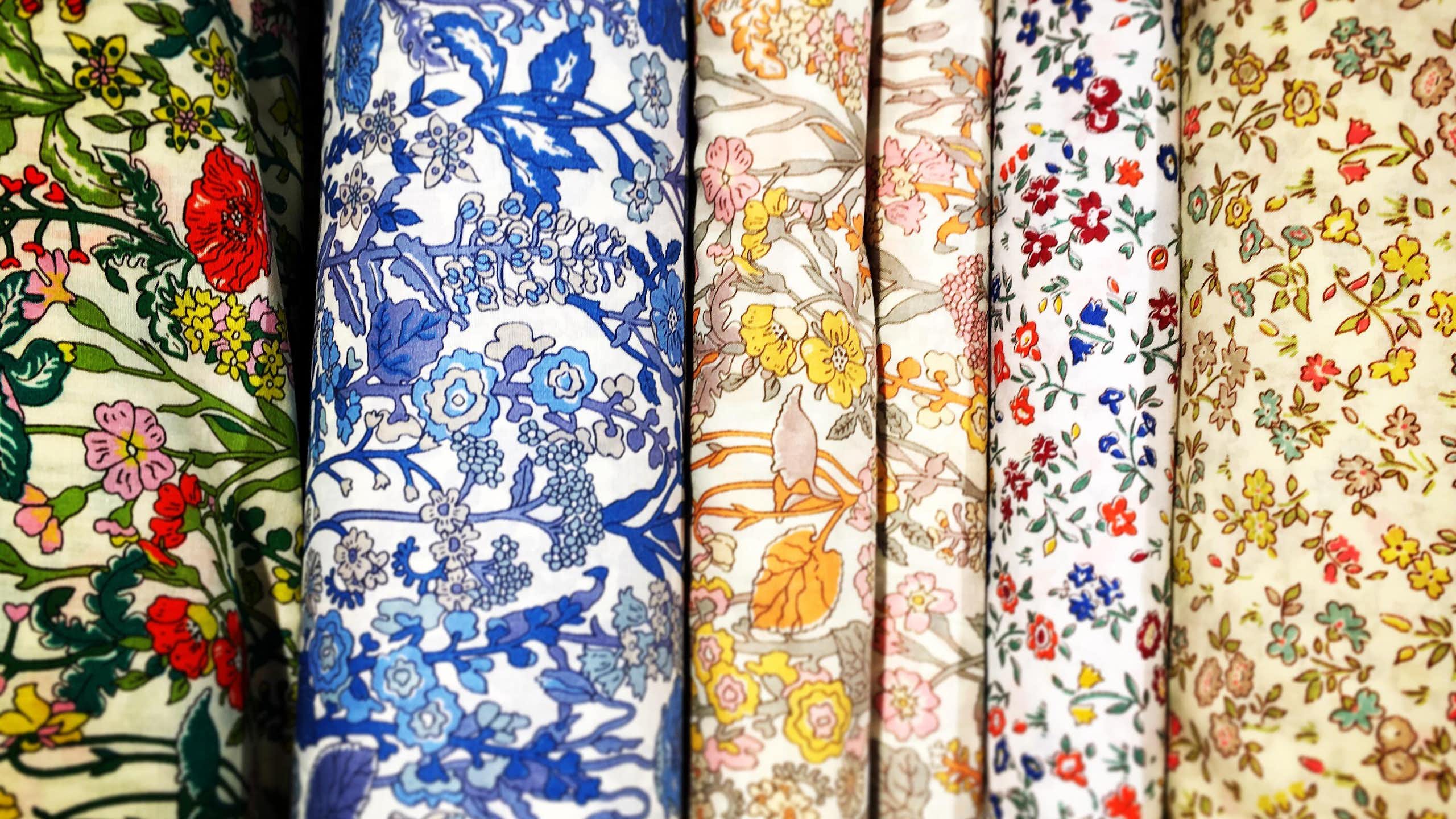 Colourful patterned Liberty fabrics