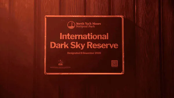 A sign saying international dark sky reserve.