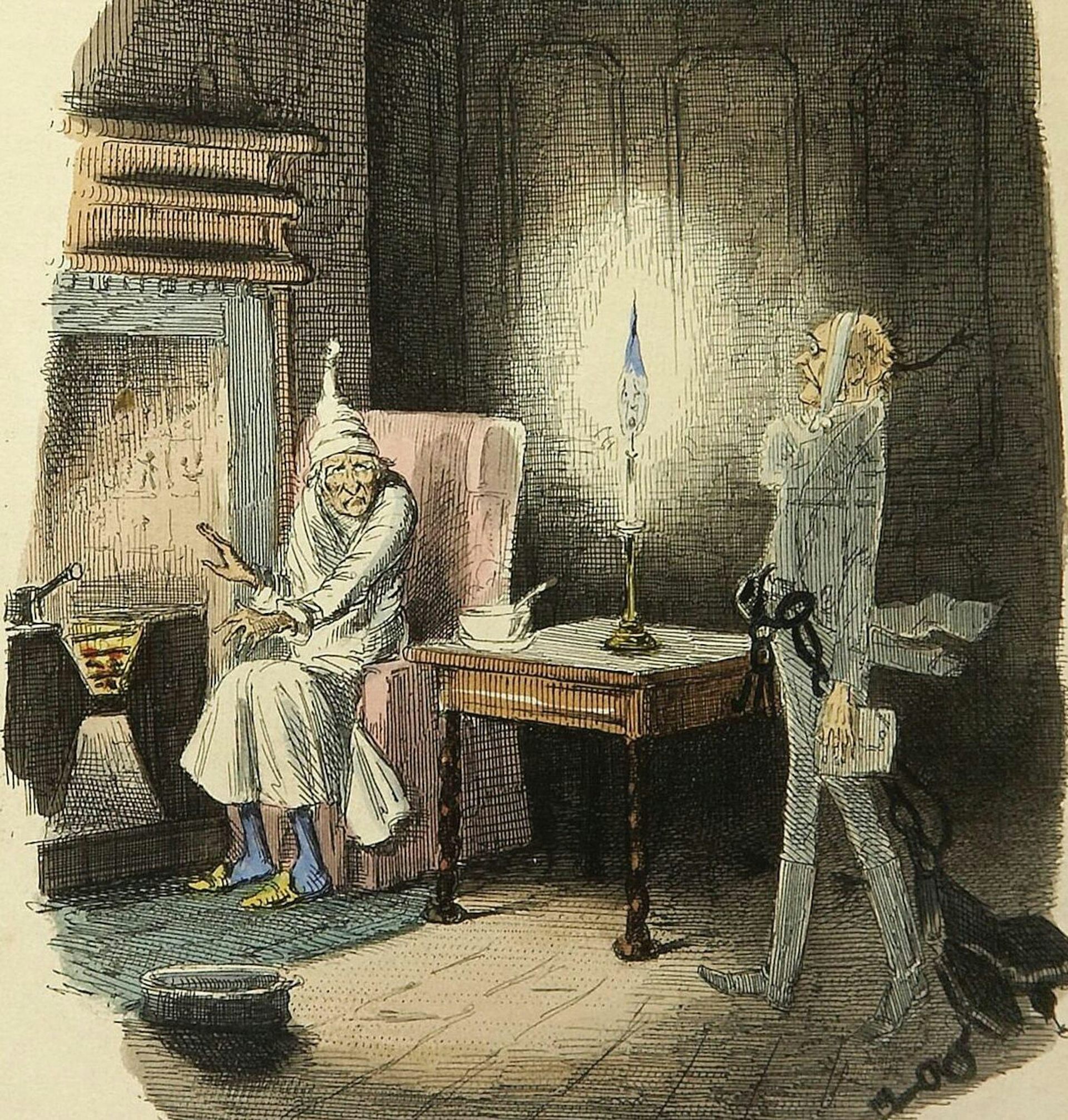 Illustration of Scrooge and Marley
