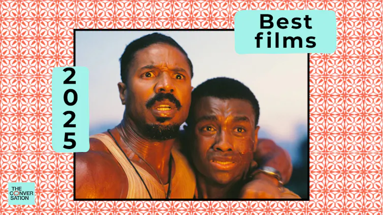 One of the twins (Michael B. Jordan) and Sammie (Miles Caton) in Sinners.