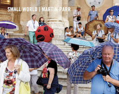 Martin Parr: an astute and uniquely British photographer 1 A cover of a photobook called Small World by Martin Parr showing tourists.