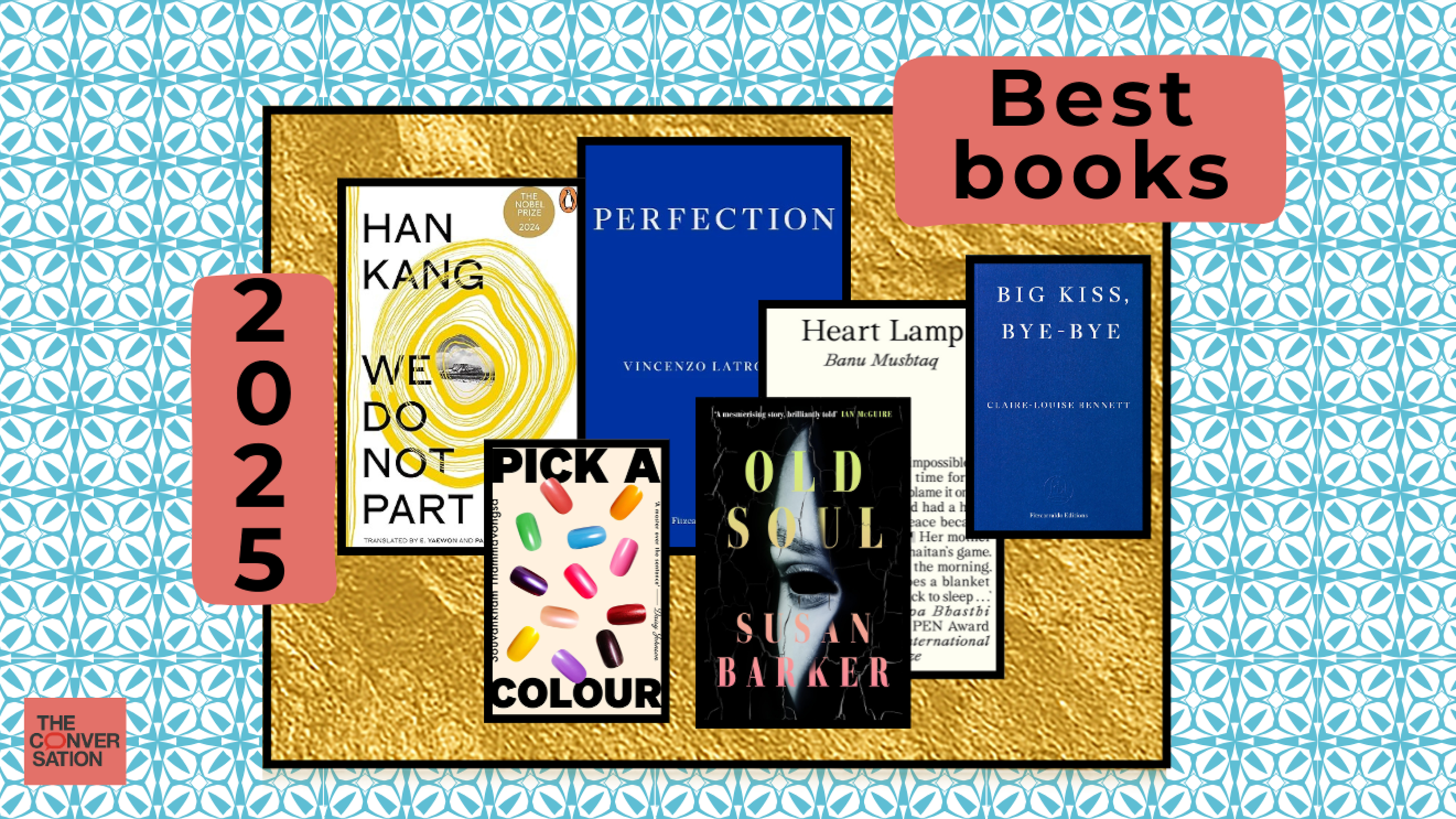 Six assorted book covers from 2025.