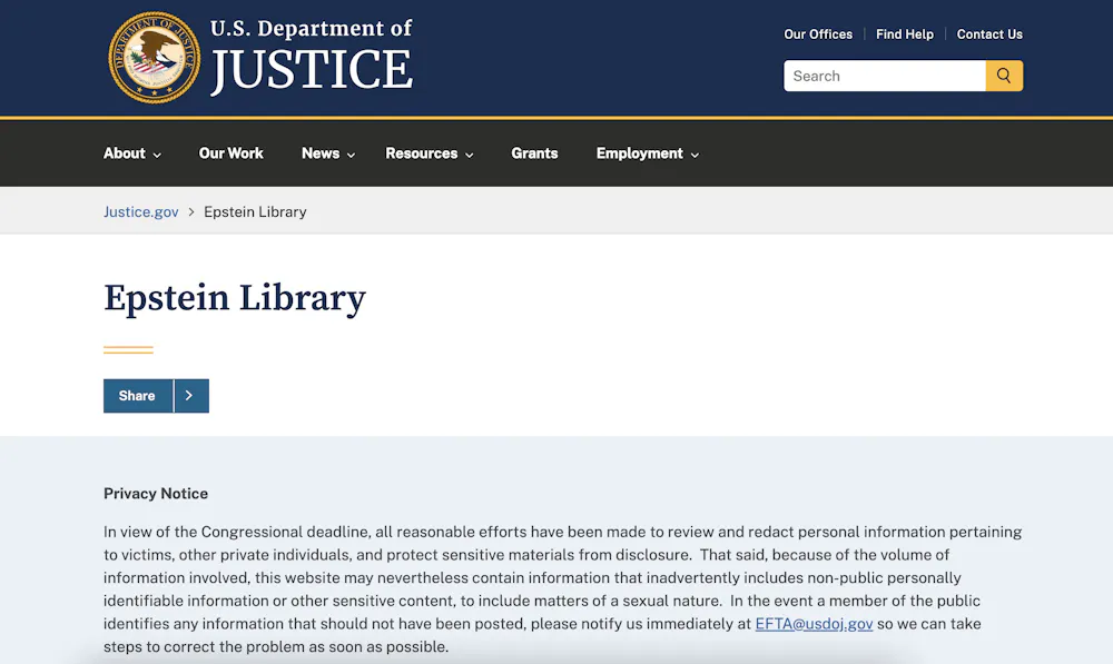 Epstein Client Files As DOJ begins to release Epstein files, his many victims deserve more ...