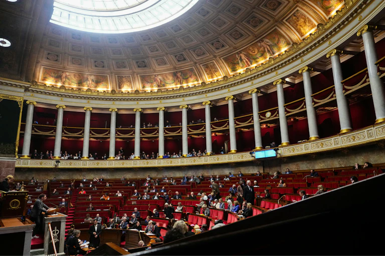 L'hémicycle de l'Assemblée nationale.