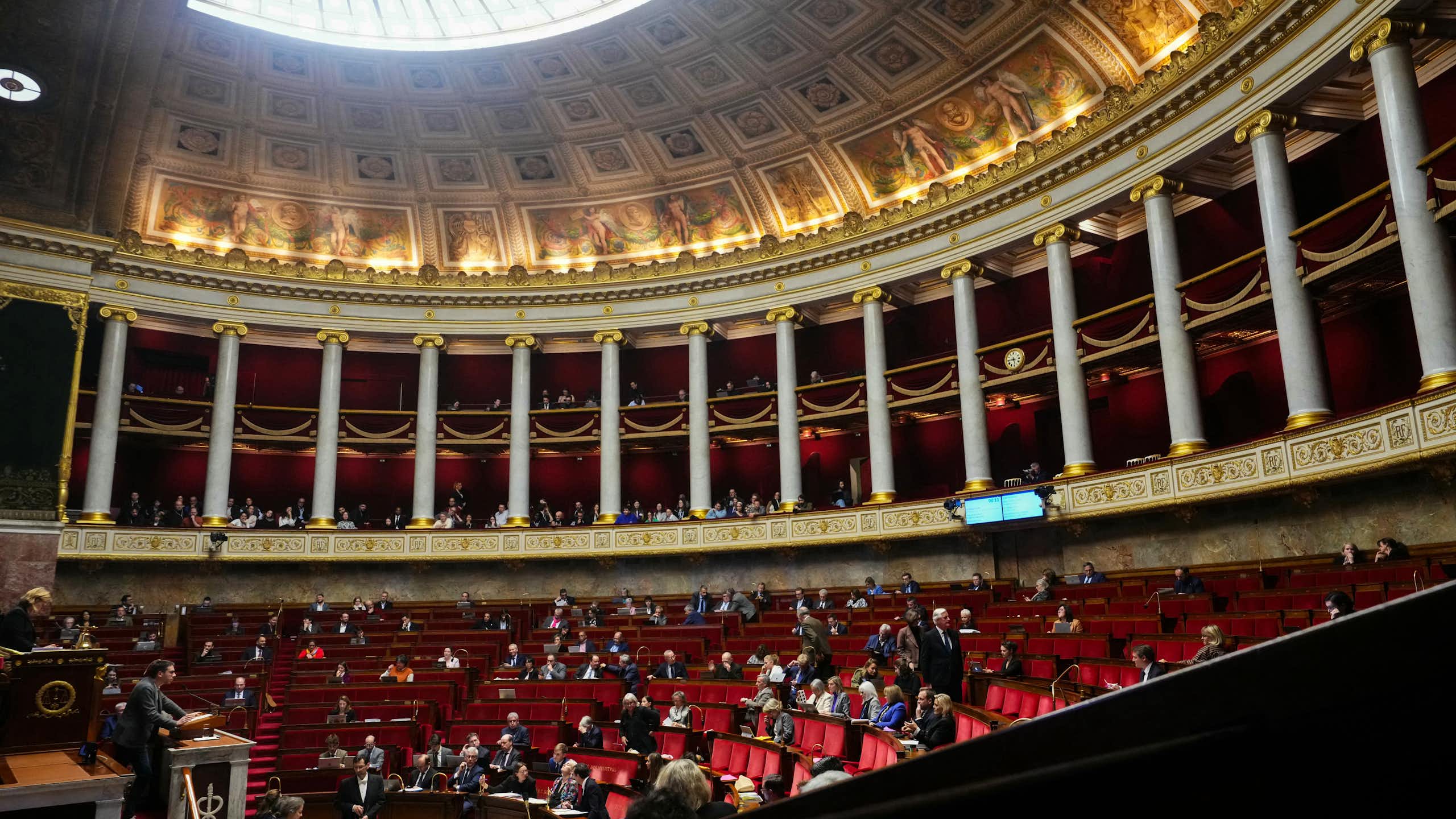 L'hémicycle de l'Assemblée nationale.
