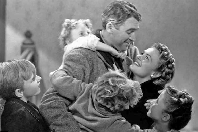 A family hugging