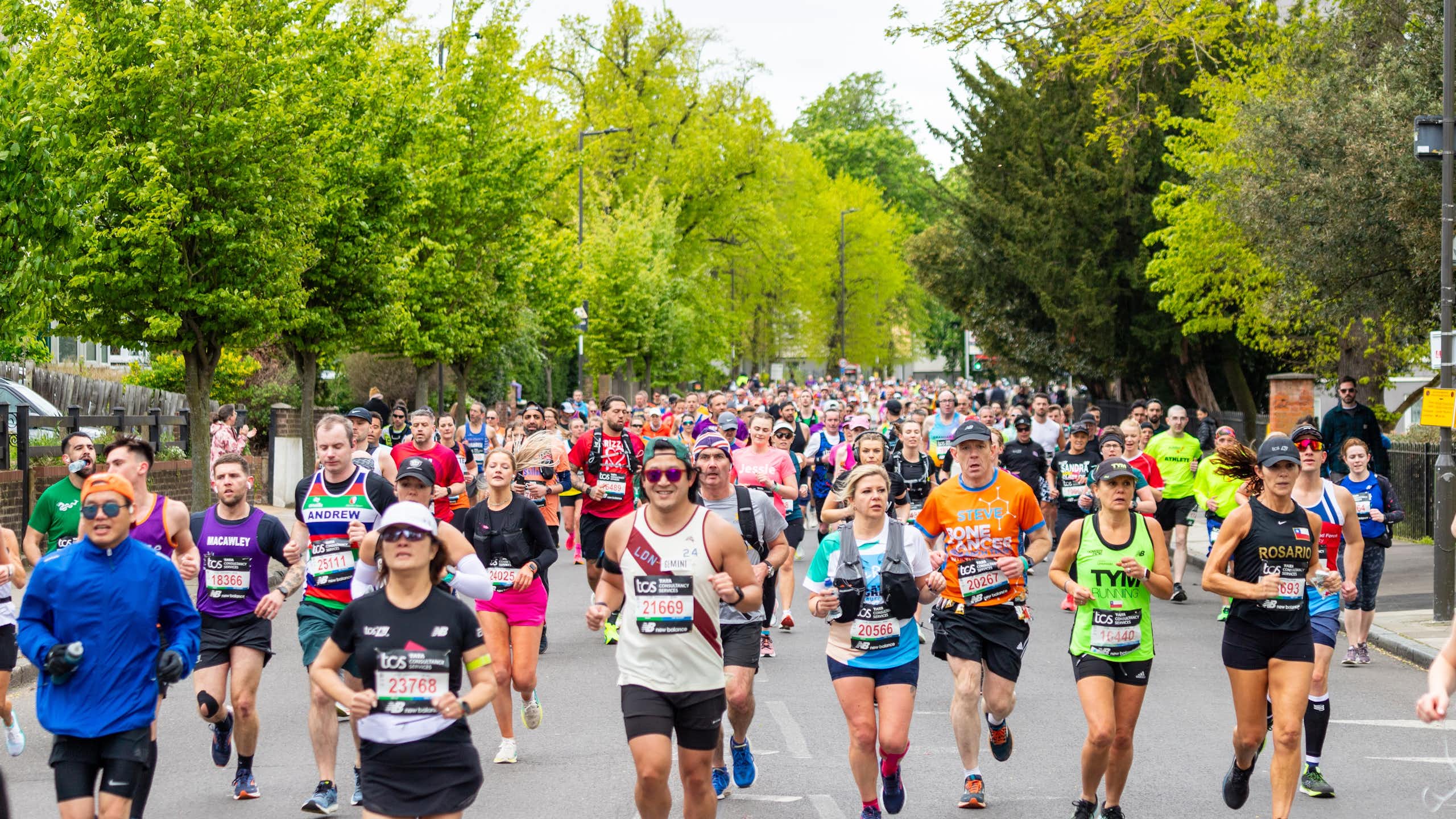 Runners in the London Marathon, 2024.