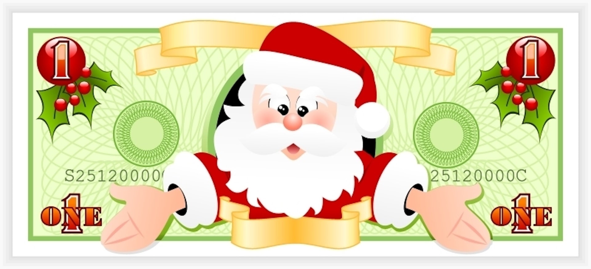 A Santa Claus banknote.