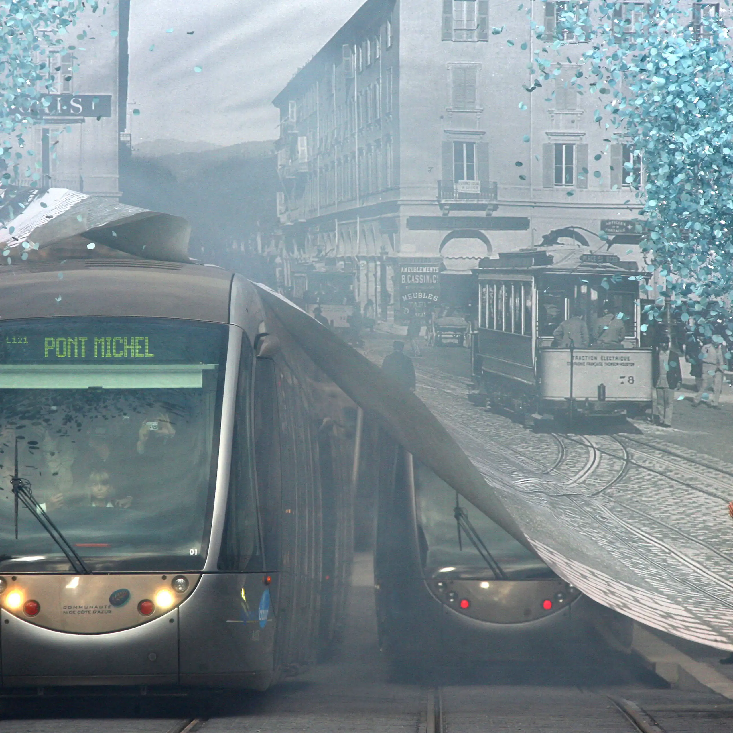Inauguration du tramway niçois en 2007.