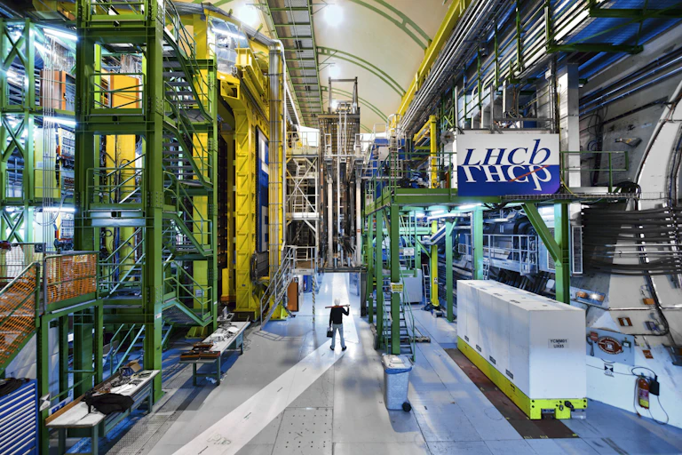 The LHCb experiment at the Large Hadron Collider.