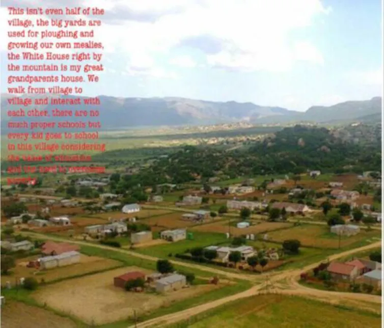 Rural landscape with small buildings