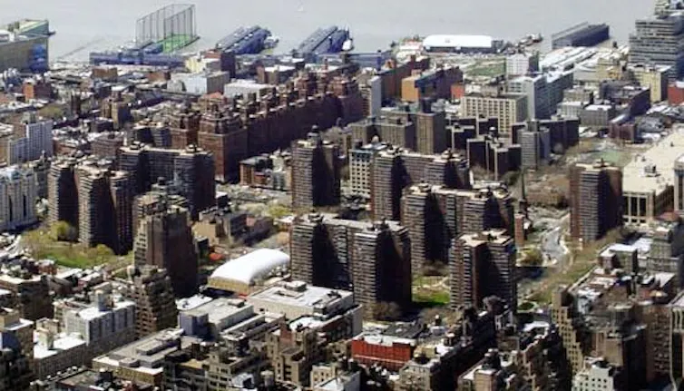 Vue aérienne sur une ville