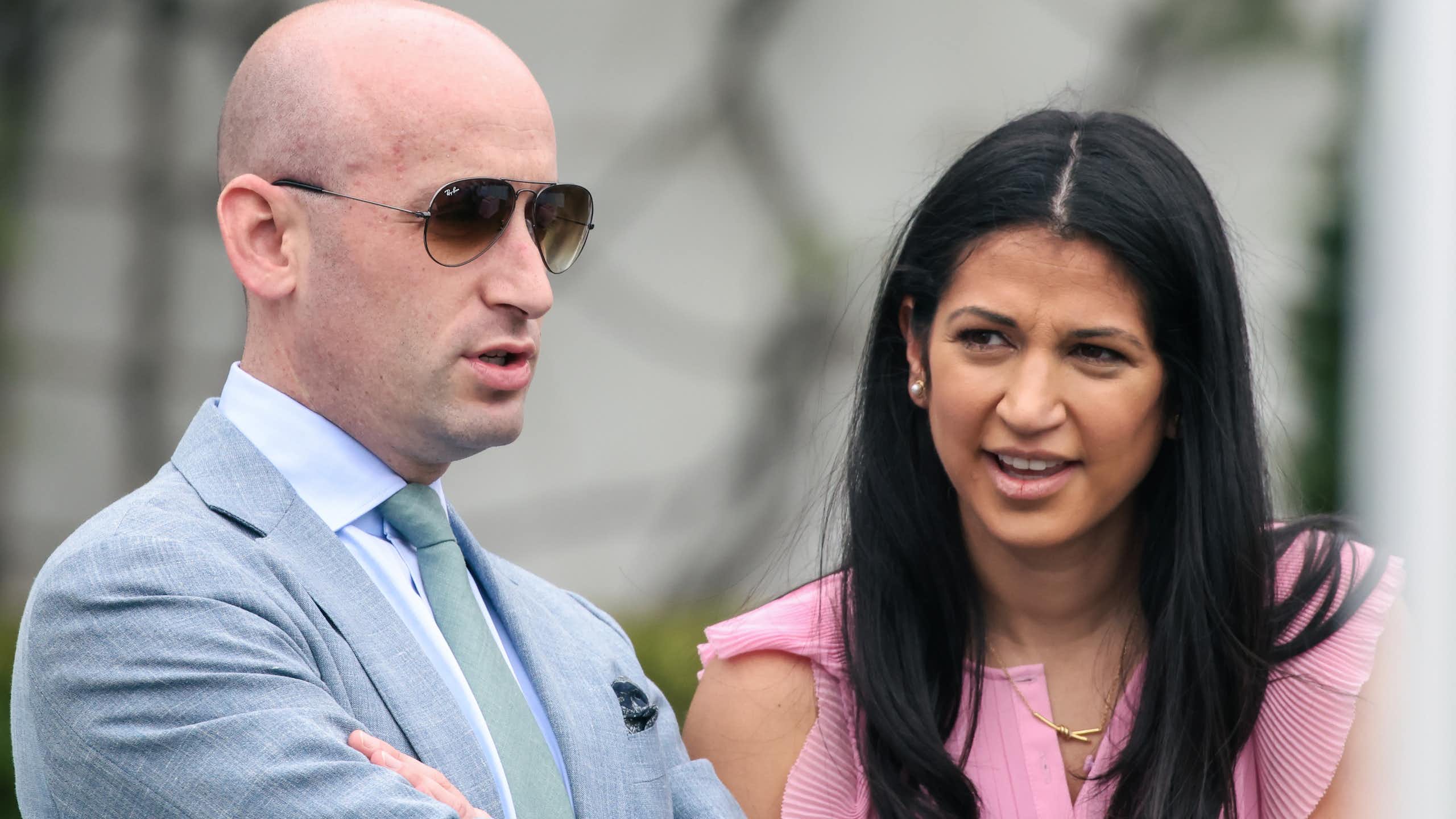 Stephen Miller with his wife Katie.