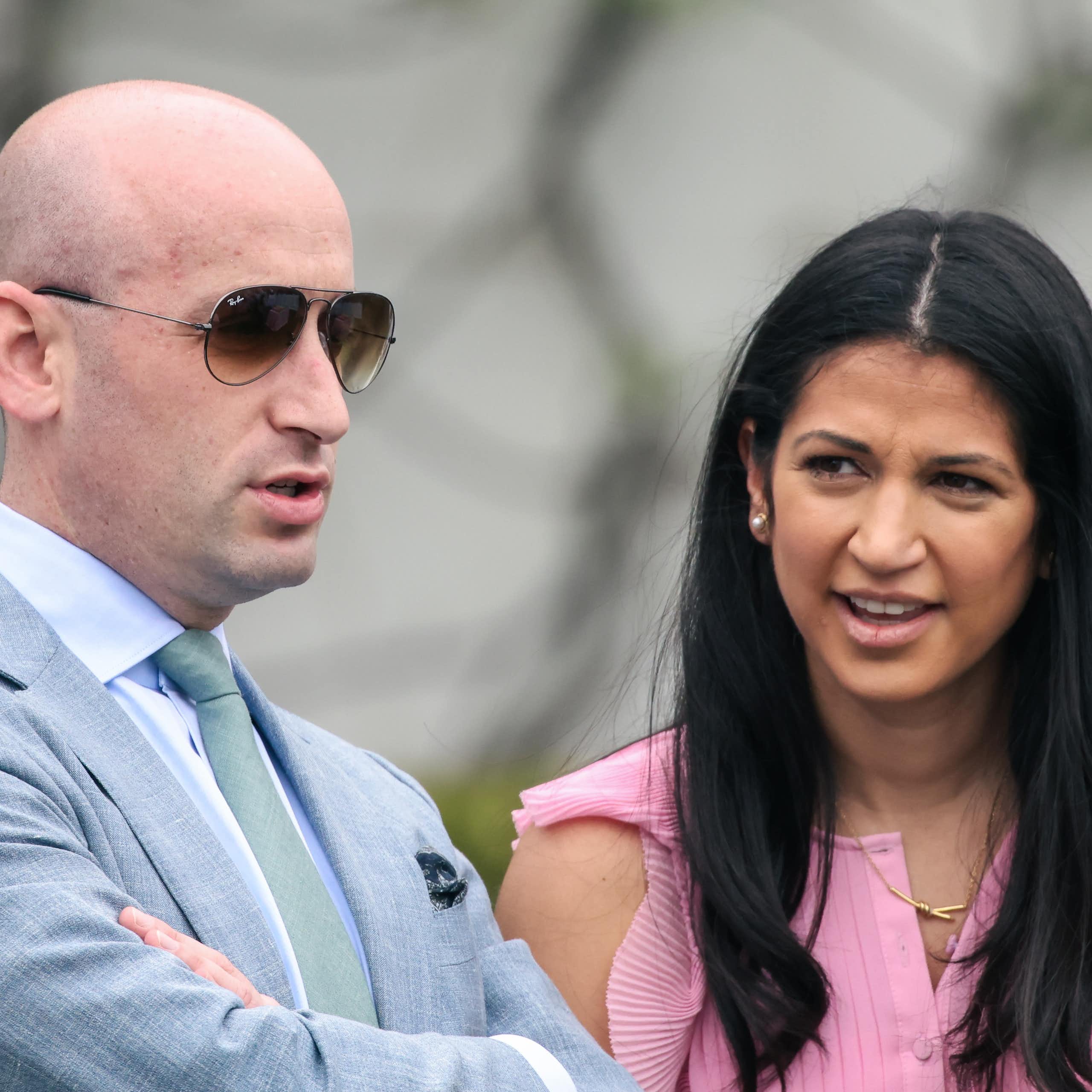 Stephen Miller with his wife Katie.