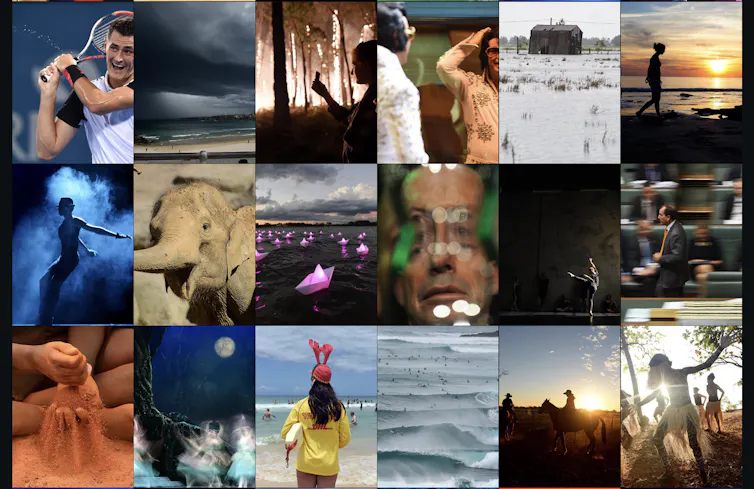A grid of 15 Instagram posts show colourful photos, engaging use of light, and strategic use of camera settings to capture motion.