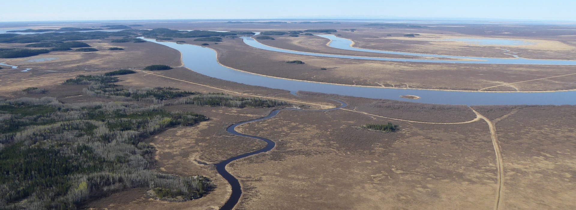 Aerial image of the Peace-Athabasca Delta.