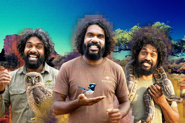Three images of the 'bush legend'