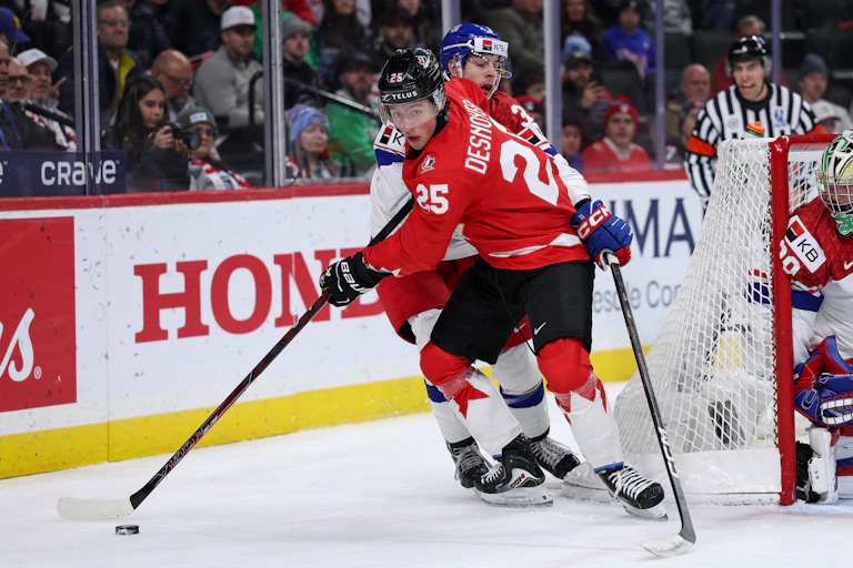 Des joueurs de hockey sur la glace