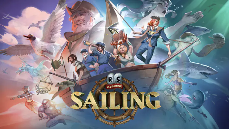 Runescape characters on a ship