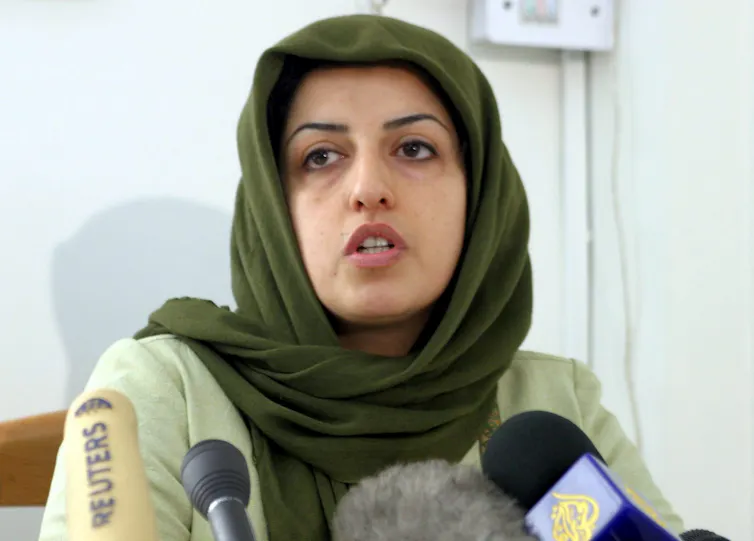Portreait of Iranian human rights activist Narges Mohammadi