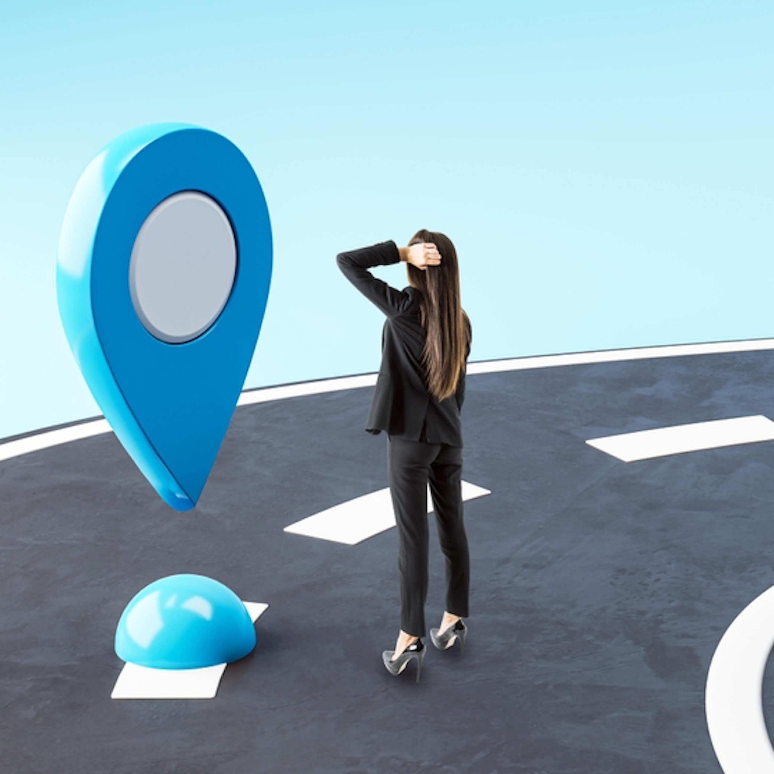 Une jeune femme qui hésite sur la direction à prendre.