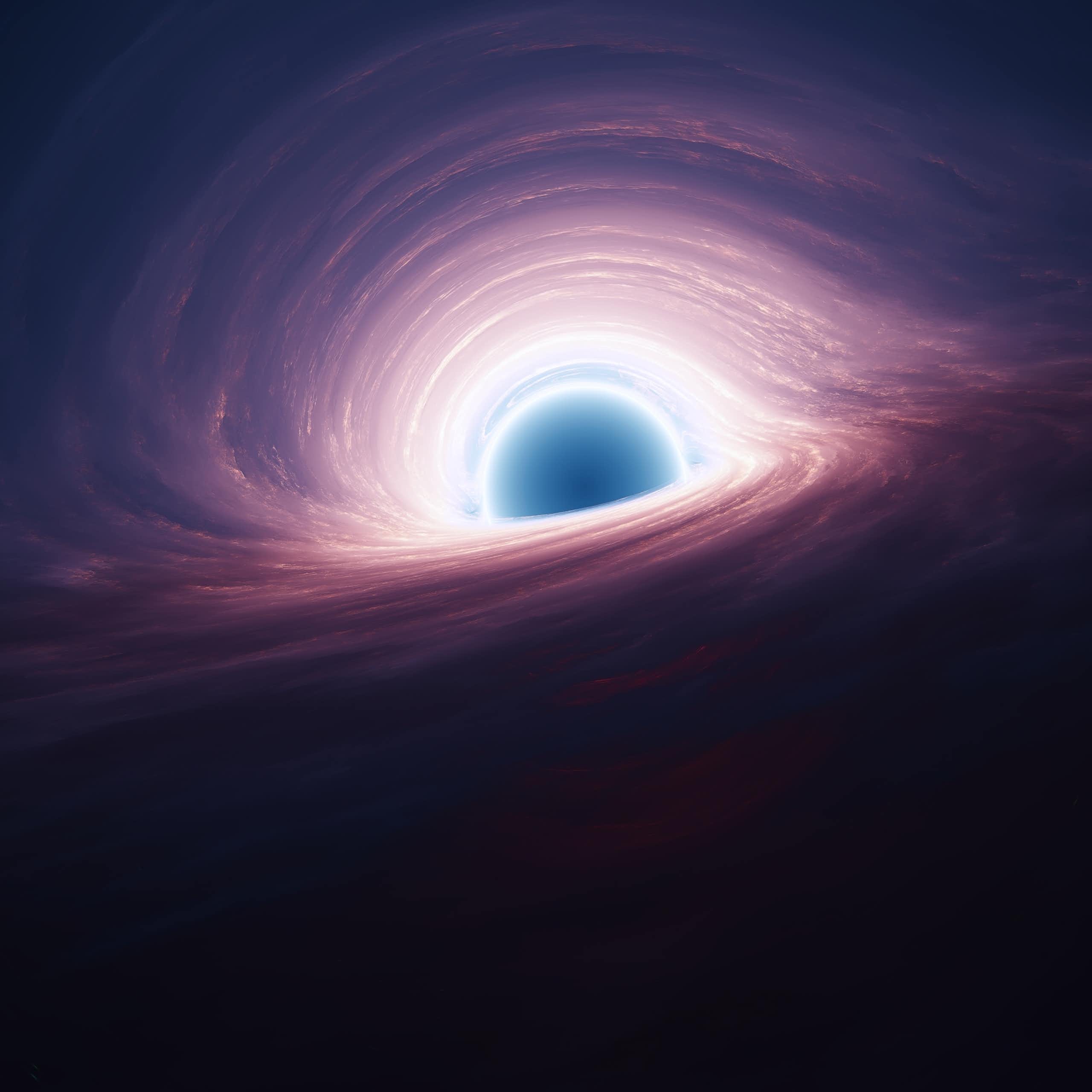 Imagem de um buraco negro com seu disco0 de acreção