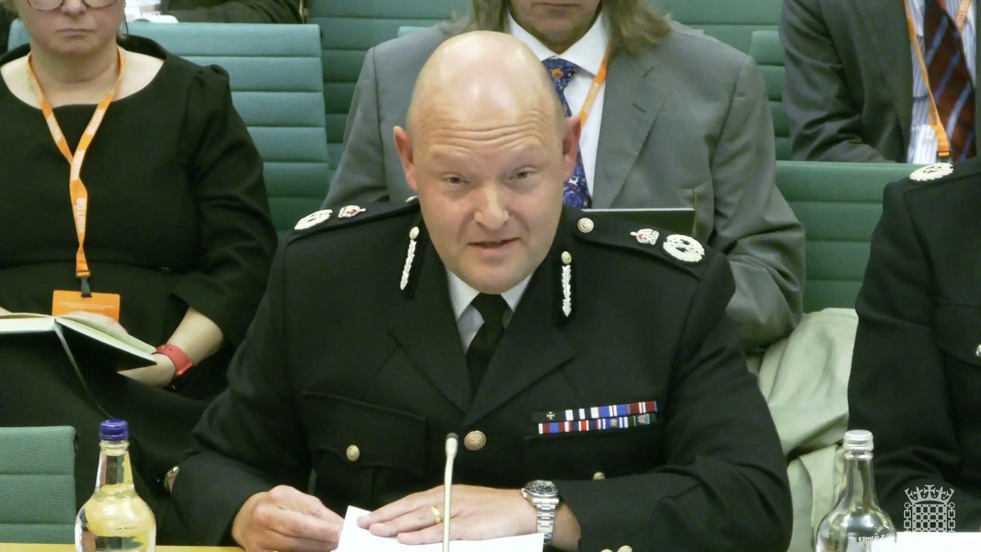 Police chief Craig Guildford speaks during a parliamentary hearing
