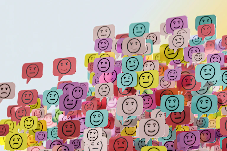 Des petits bonhommes sourir ou fâchés