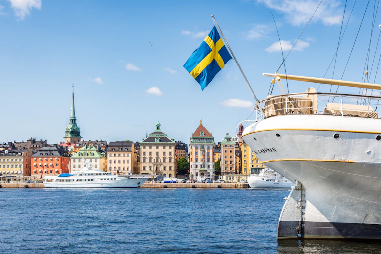 Bateau près de Stockholm.