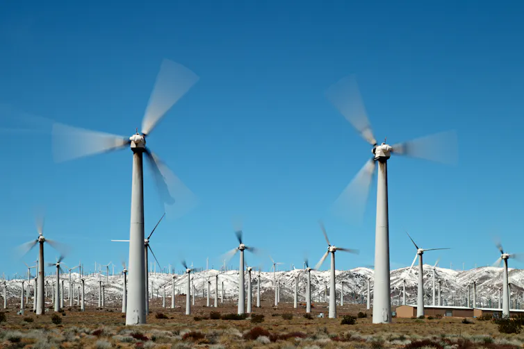 Wind farm in desert