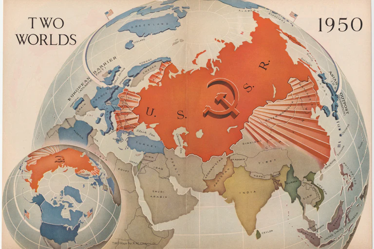 Map of the world circa 1950.