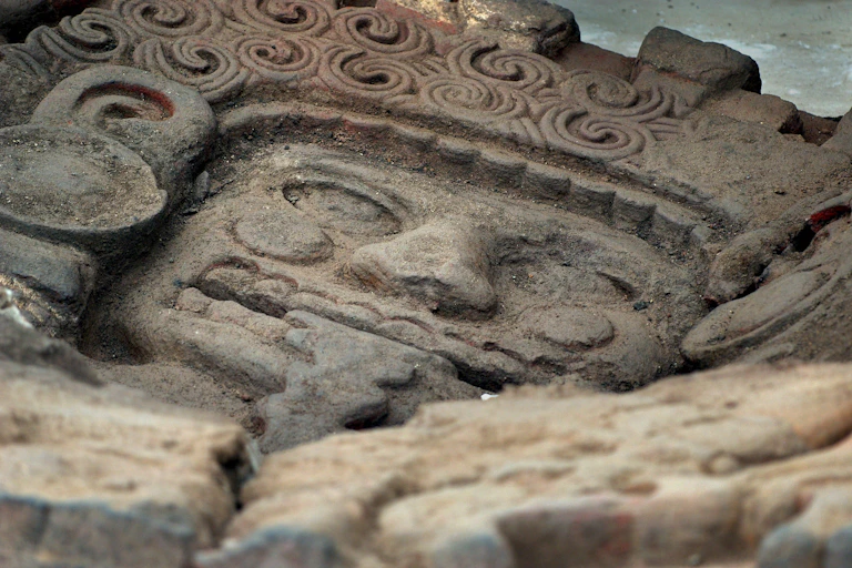 A monolith depicting Tlaltecuhtli, the Aztec god of the earth.