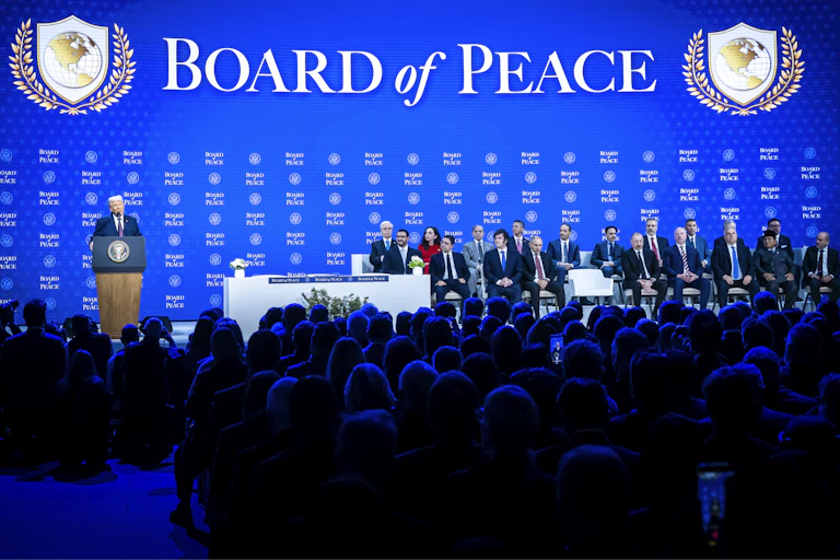 The US president launches his so-called 'board of peace, at the World Economic Forum in davos.