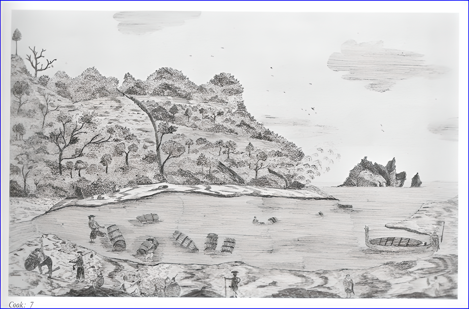 sketch of a cove