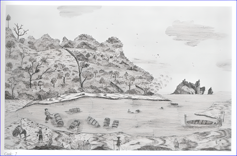 sketch of a cove