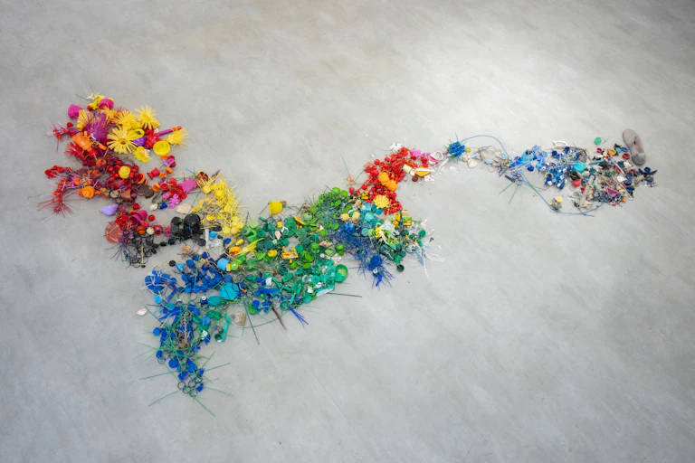 colourful materials on the floor