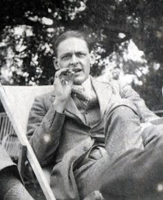 T.S. Eliot smoking