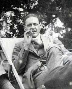 T.S. Eliot smoking