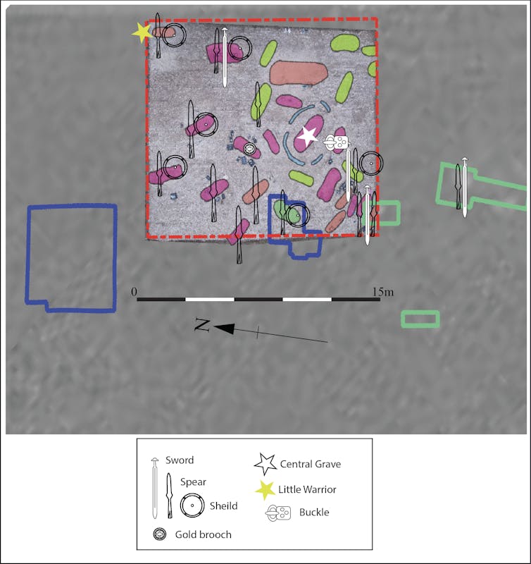 4 early medieval swords present in Kent – kid graves disclose they have been extra than simply guns 2 Map showing layout of graves