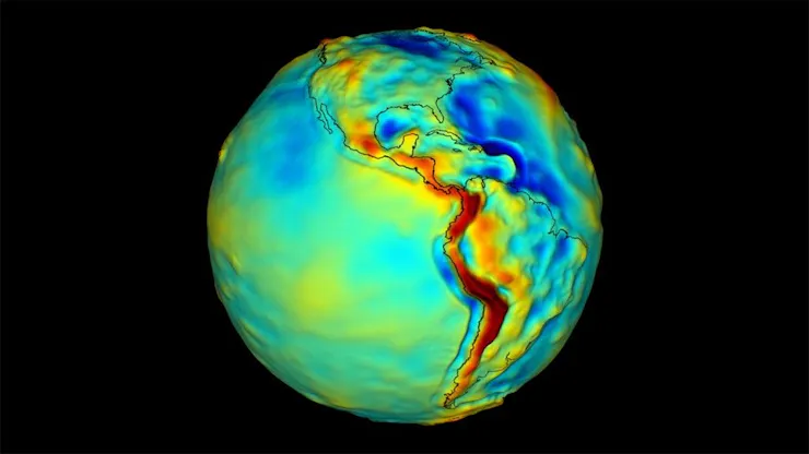 false color image of Earth