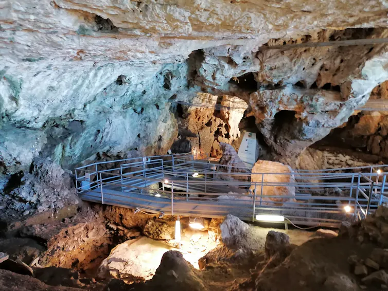 A photograph of a cave.