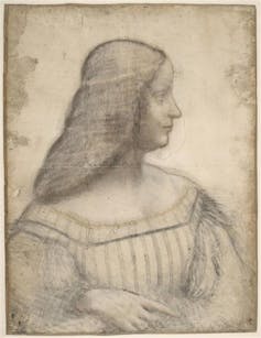 pencil portrait of Isabelle d'Este