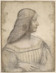 pencil portrait of Isabelle d'Este