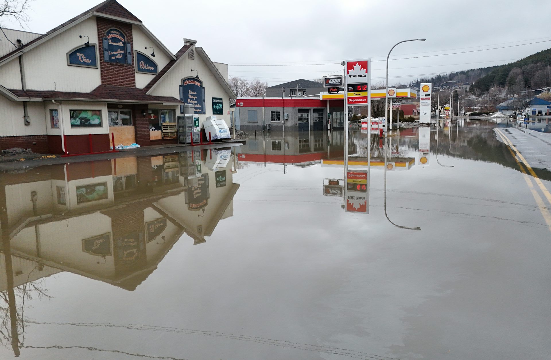 Des rues inond&eacute;es