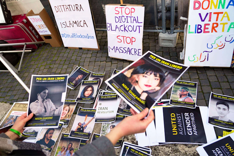 A collection of flyers and signage.