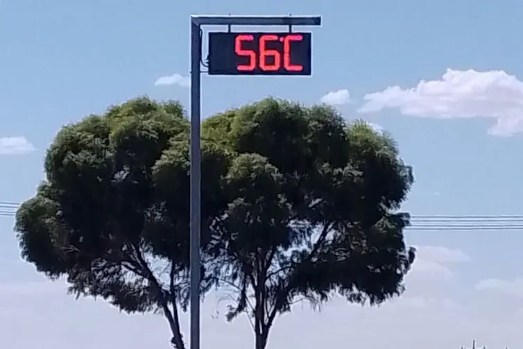temperature gauge showing very high temperature.