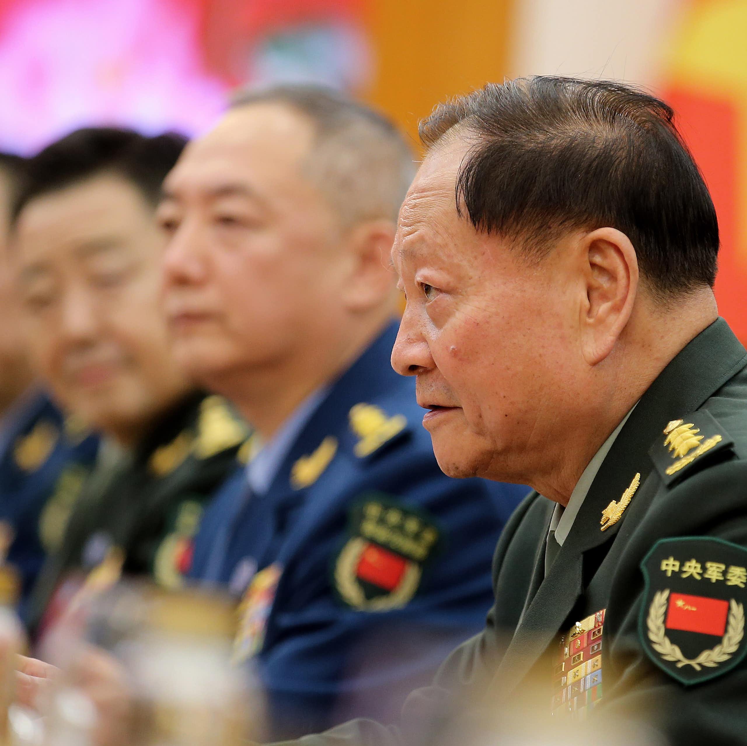 Zhang Youxia speaks during a meeting in Vietnam.