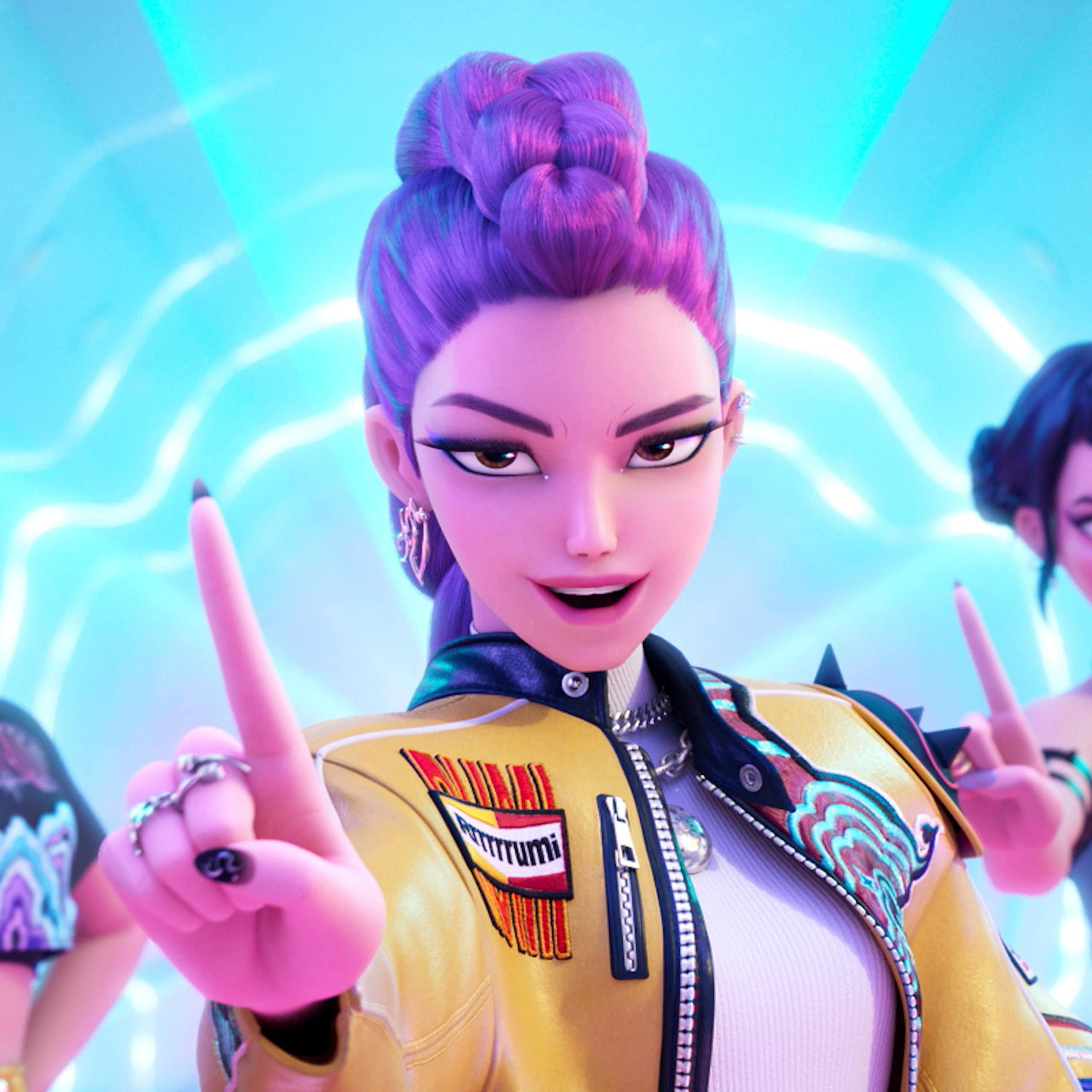 Mira, Rumi et Zoey, dans une scène de KPop Demon Hunters.